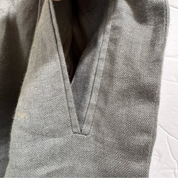 Liz Claiborne Vintage Linen High Waist Pants Cuffs Straight Tapered Leg Pockets - Picture 8 of 16